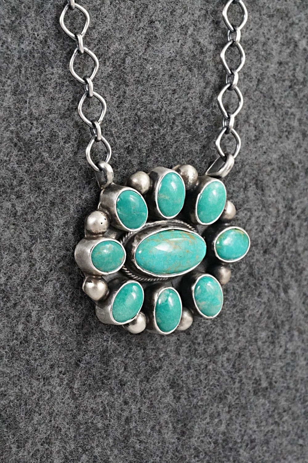 Turquoise & Sterling Silver Necklace - Kathleen Livingston