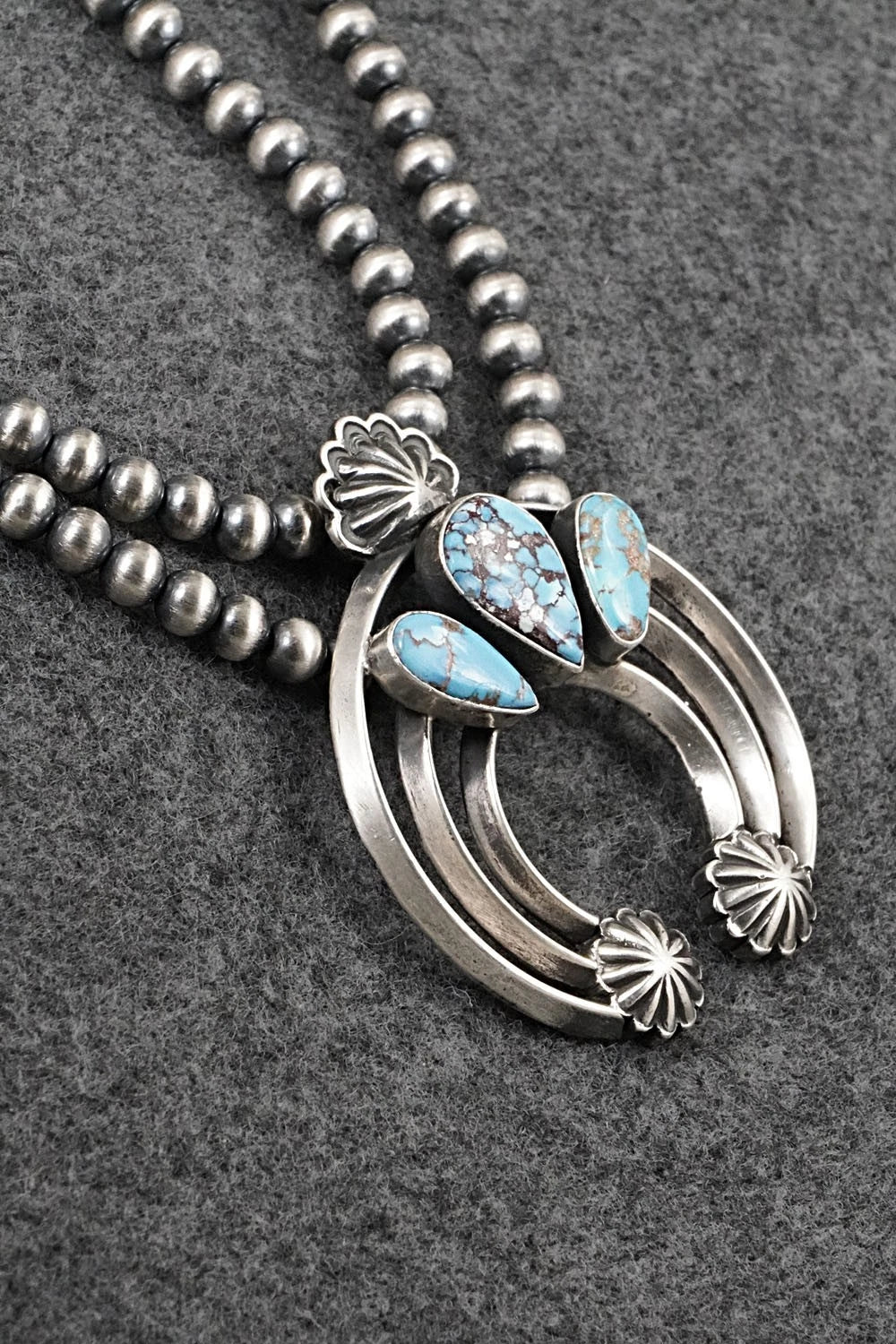 Turquoise & Sterling Silver Necklace - Davey Morgan