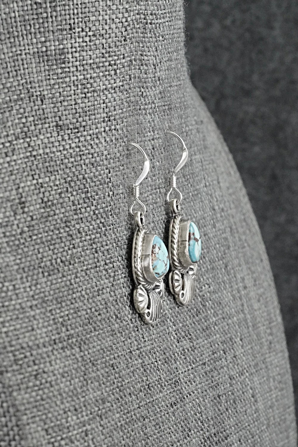 Turquoise & Sterling Silver Earrings - Verley Betone