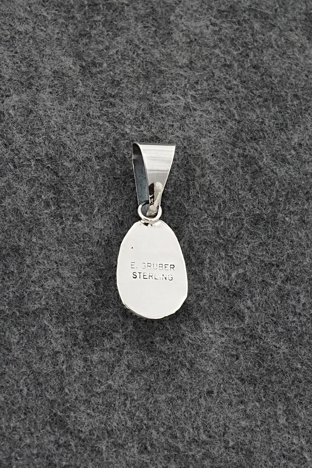 Turquoise & Sterling Silver Pendant - Eugene Gruber