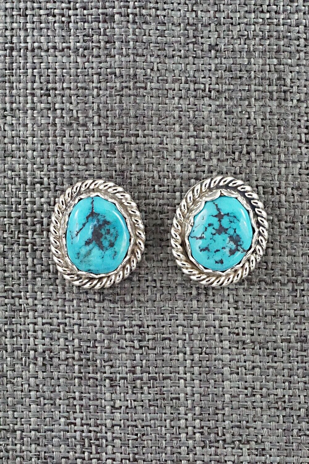Turquoise & Sterling Silver Earrings -Isabelle John