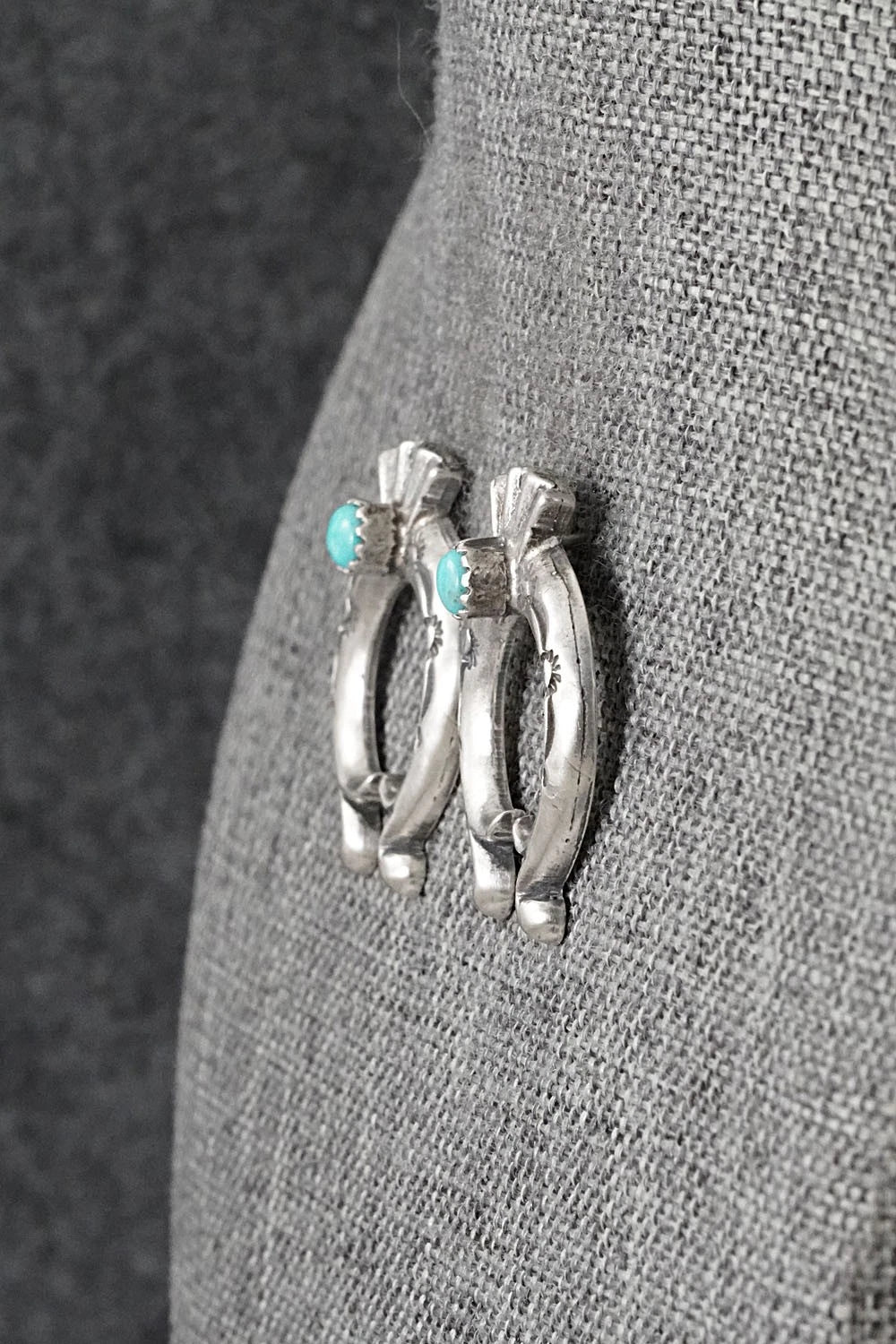 Turquoise & Sterling Silver Earrings - Adrienne Gordon
