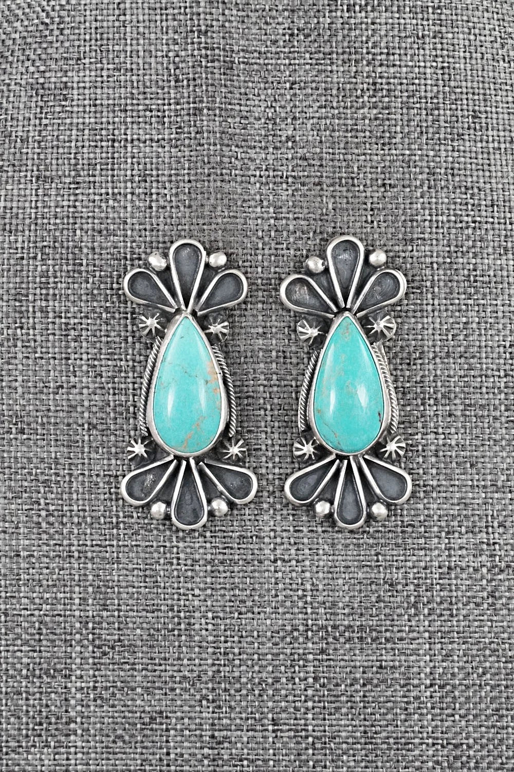 Turquoise & Sterling Silver Earrings - Bobby Johnson