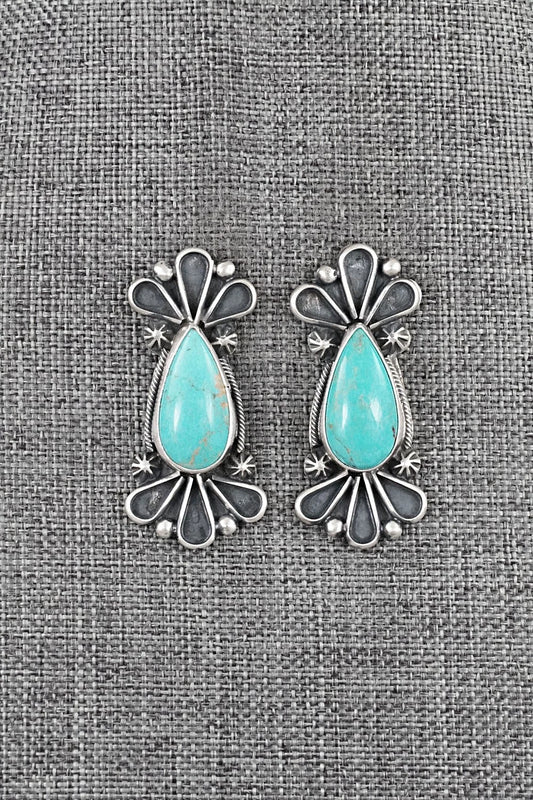 Turquoise & Sterling Silver Earrings - Bobby Johnson