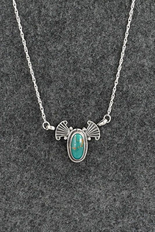 Turquoise & Sterling Silver Necklace - Verley Betone