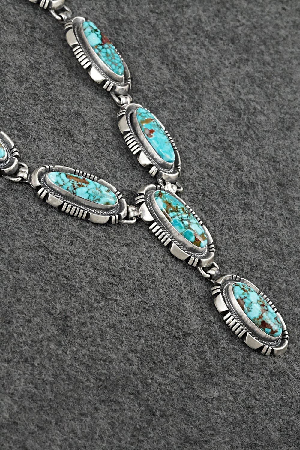 Turquoise & Sterling Silver Necklace and Earrings Set - Mark Yazzie