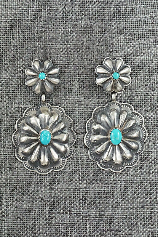 Turquoise & Sterling Silver Earrings - Rita Lee