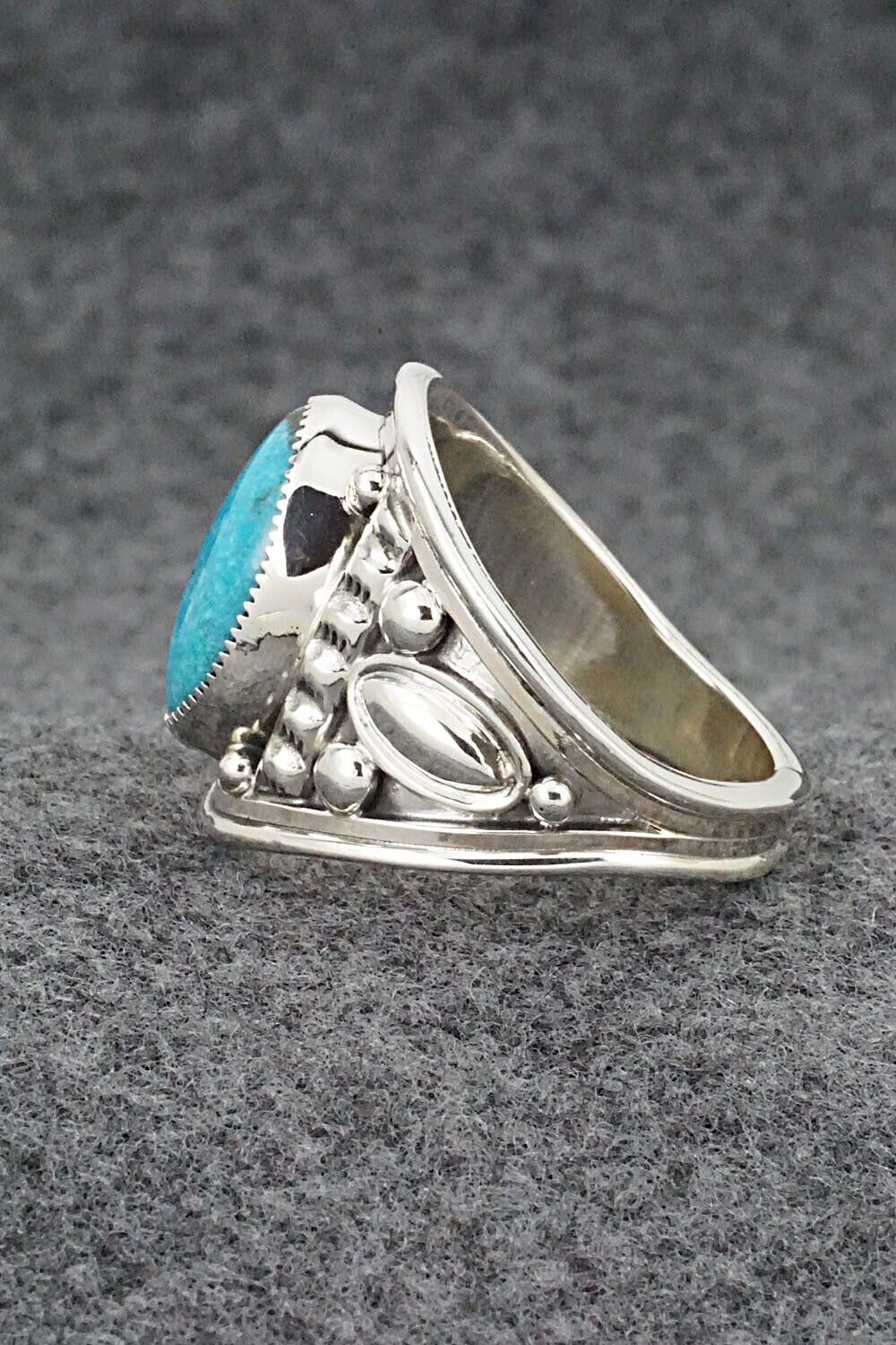 Turquoise and Sterling Silver Ring - Larson Lee - Size 13