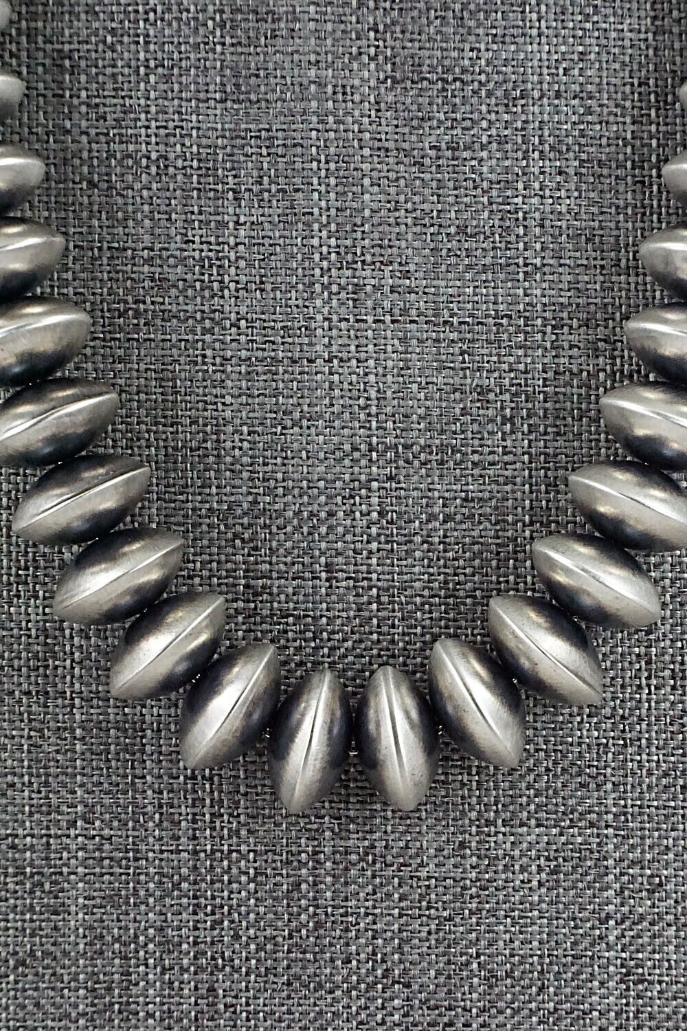 Sterling Silver Navajo Pearl Necklace 26" - Bryannen Halwood