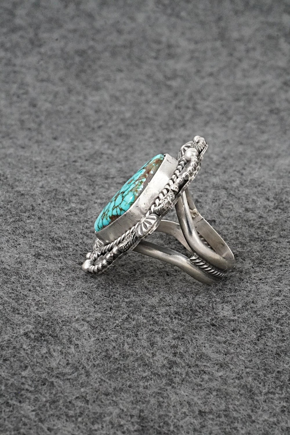 Turquoise & Sterling Silver Ring - Rosita Calladitto - Size 9