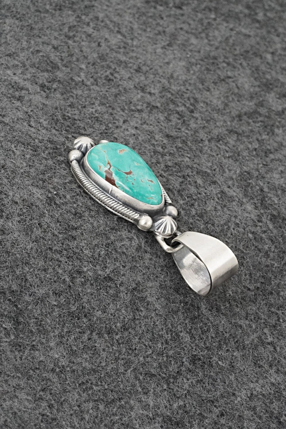 Turquoise & Sterling Silver Pendant - Bobby Johnson