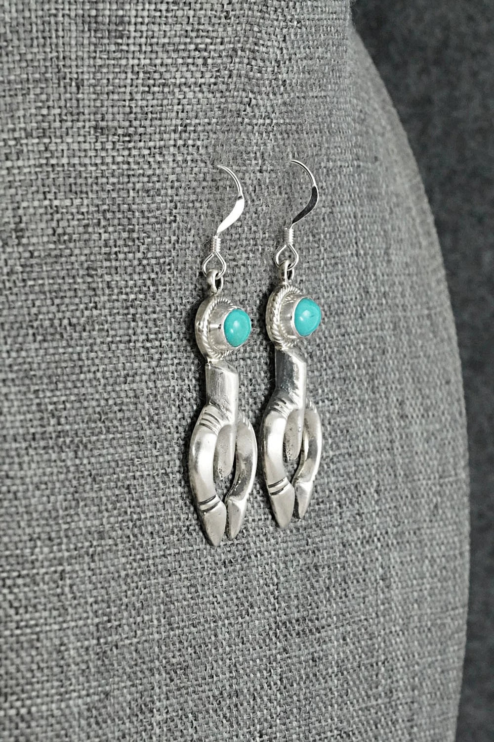 Turquoise & Sterling Silver Earrings - Gary Shorty