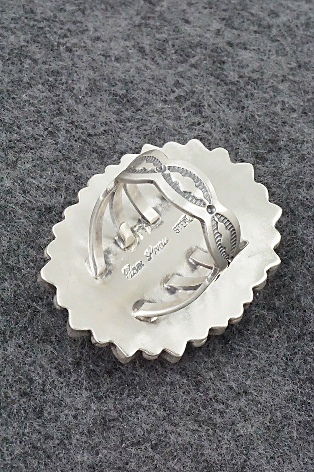Coral & Sterling Silver Ring - Tom Lewis - Size 8