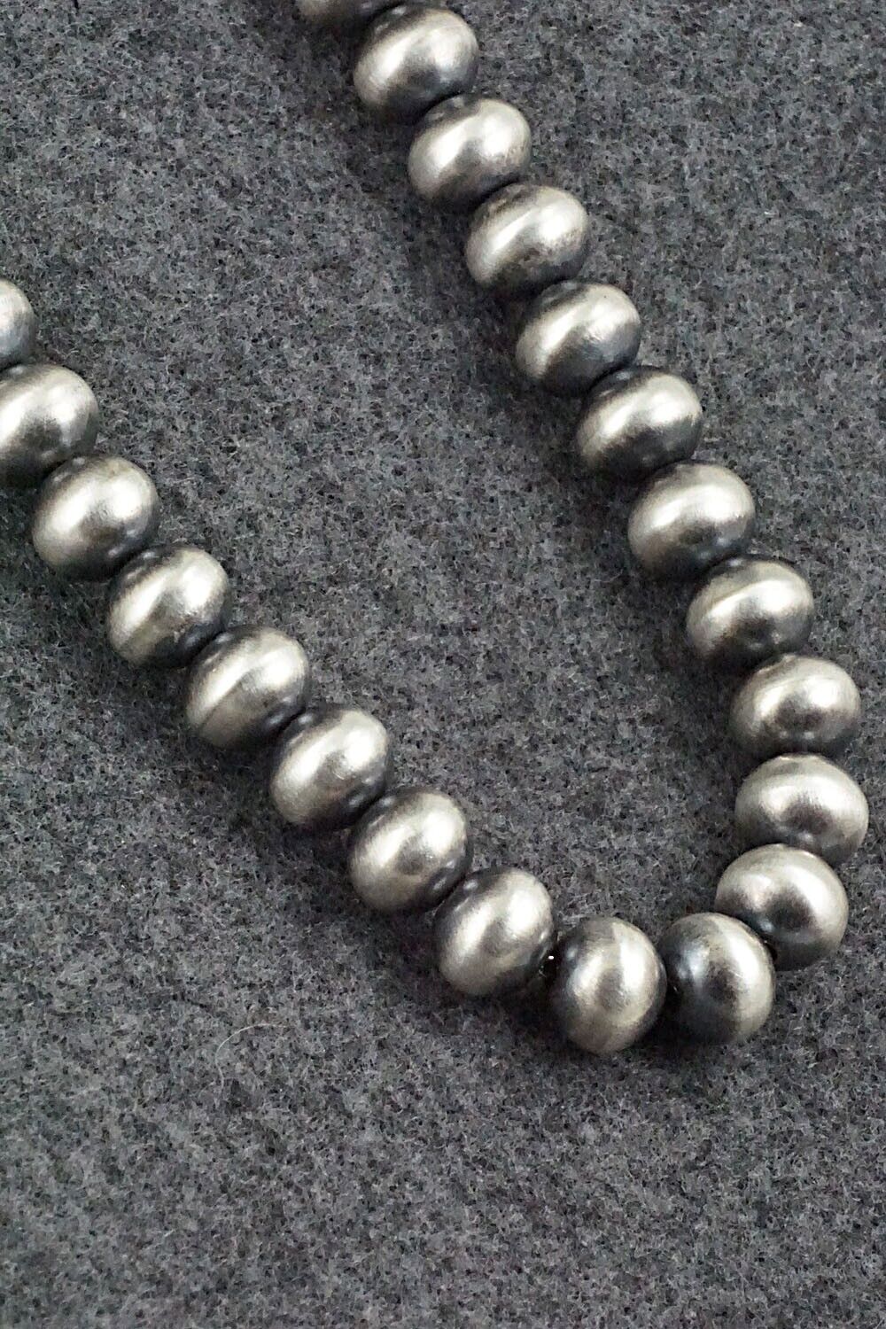 Sterling Silver Navajo Pearl Necklace 24" - Bryannen Halwood