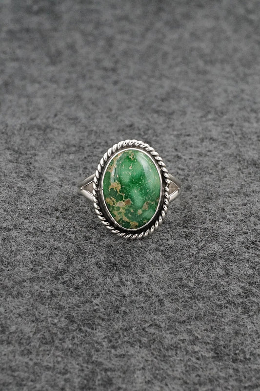 Turquoise & Sterling Silver Ring - Eugene Gruber - Size 9