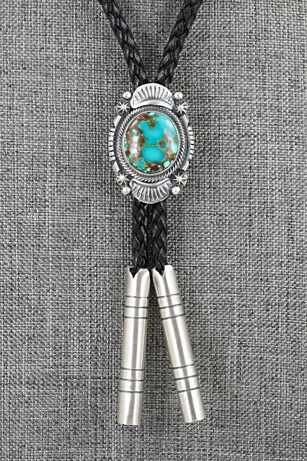 Turquoise & Sterling Silver Bolo Tie - Bob Becenti