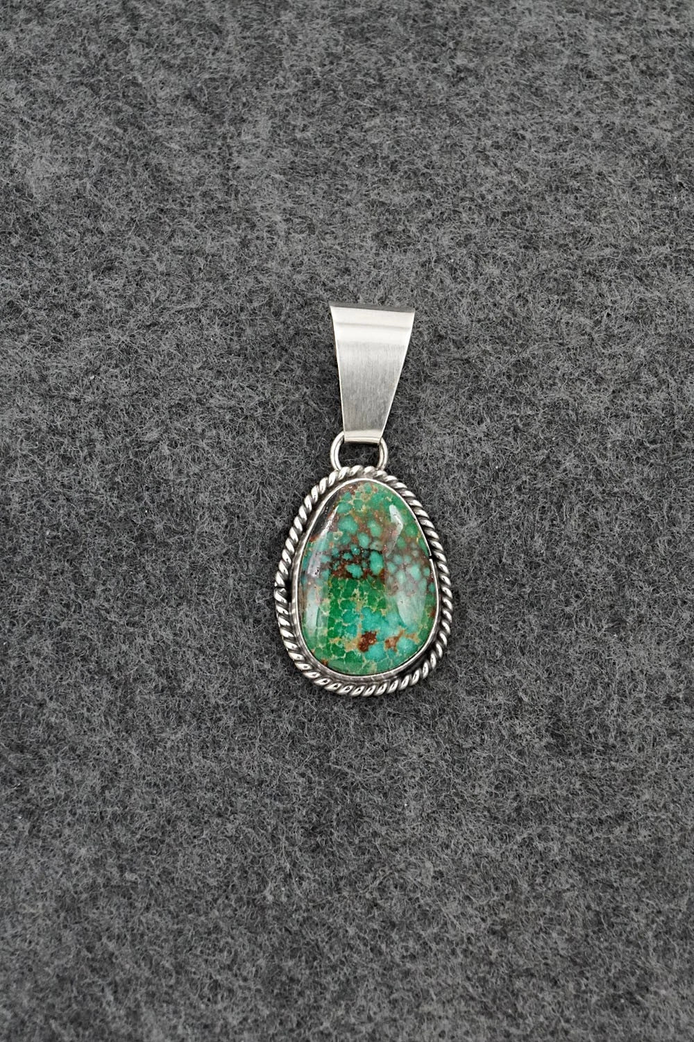 Turquoise & Sterling Silver Pendant - Eugene Gruber