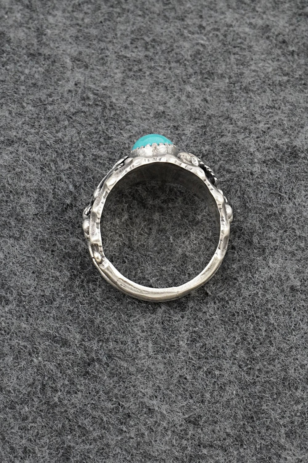 Turquoise & Sterling Silver Ring - Genevieve Francisco - Size 11.5