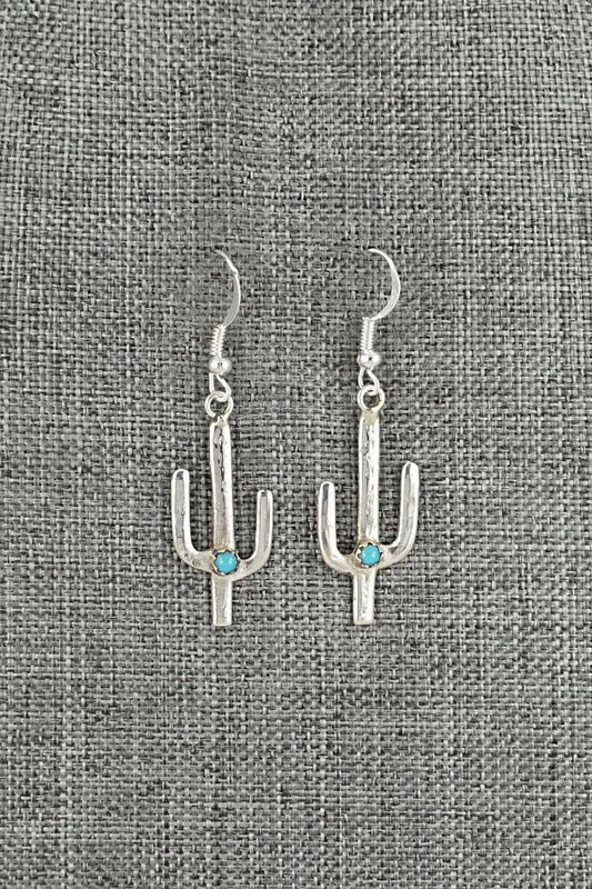 Turquoise & Sterling Silver Earrings - Lorraine Chee