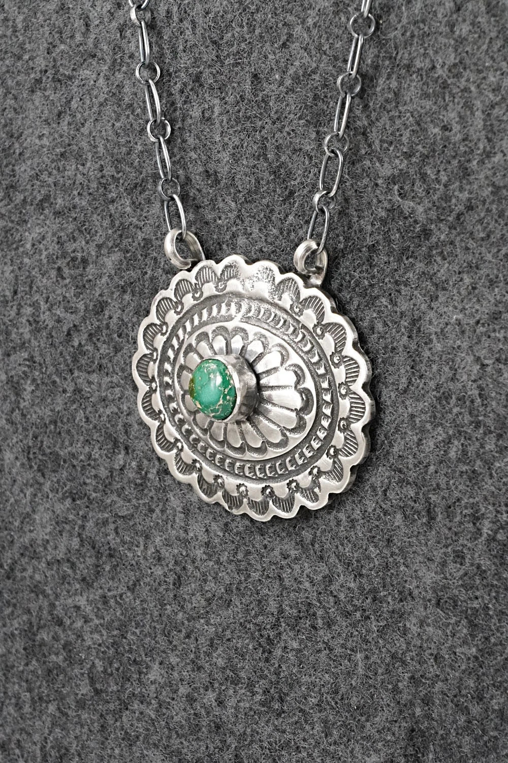 Turquoise & Sterling Silver Necklace - Adrienne Gordon