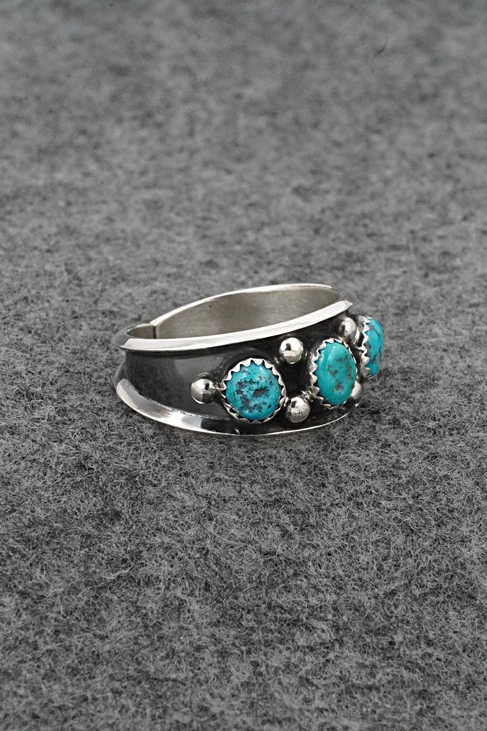Turquoise & Sterling Silver Ring - Paul Largo - Size 13