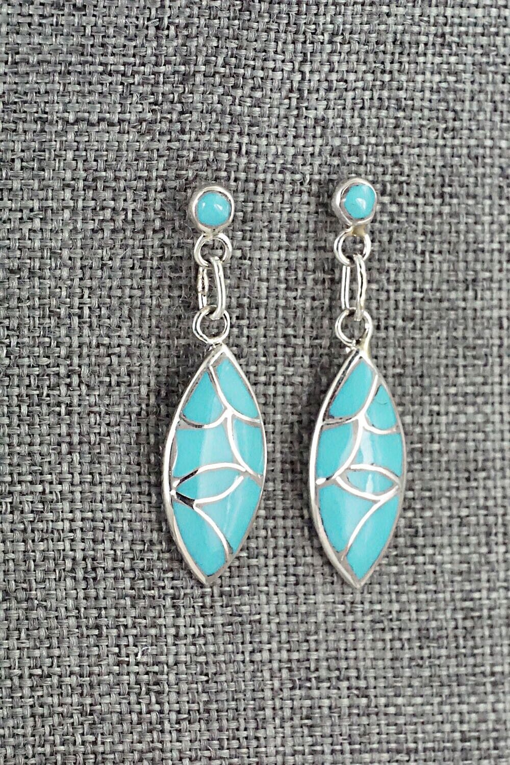 Turquoise & Sterling Silver Earrings - Orena Leekya