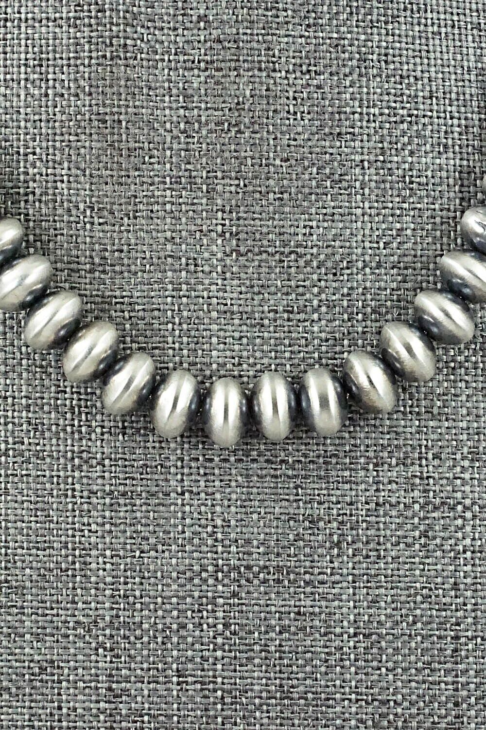 Sterling Silver Navajo Pearl Necklace 14" - Dorinda Mariano