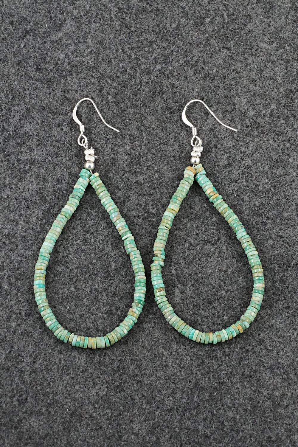 Turquoise & Sterling Silver Earrings - Doreen Jake