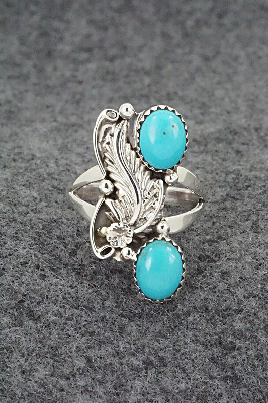 Turquoise & Sterling Silver Ring - Robert Martinez - Size 8.75