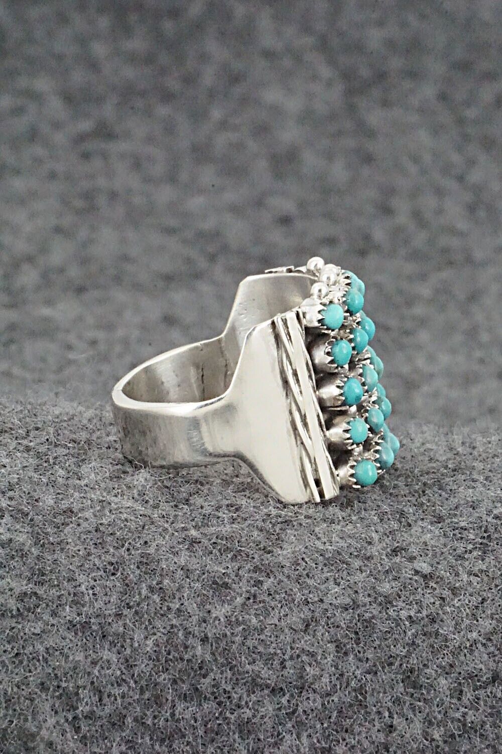 Turquoise & Sterling Silver Ring - Stephen Haloo - Size 8.5
