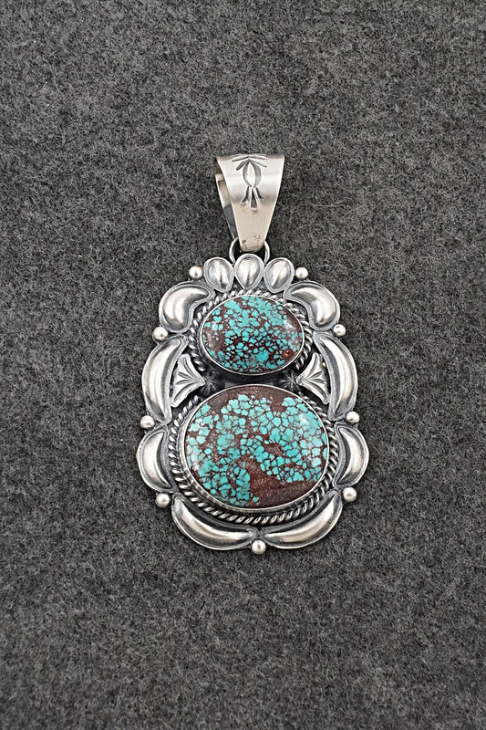 Turquoise & Sterling Silver Pendant - Raymond Delgarito