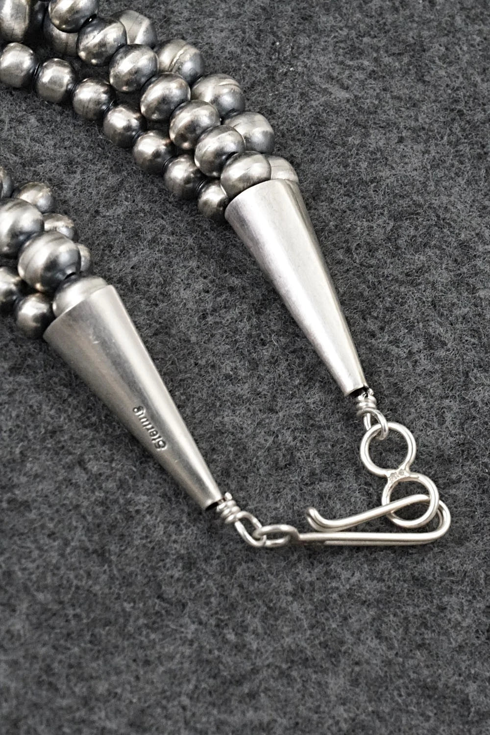 Sterling Silver Navajo Pearl Necklace 20" - Dorinda Mariano