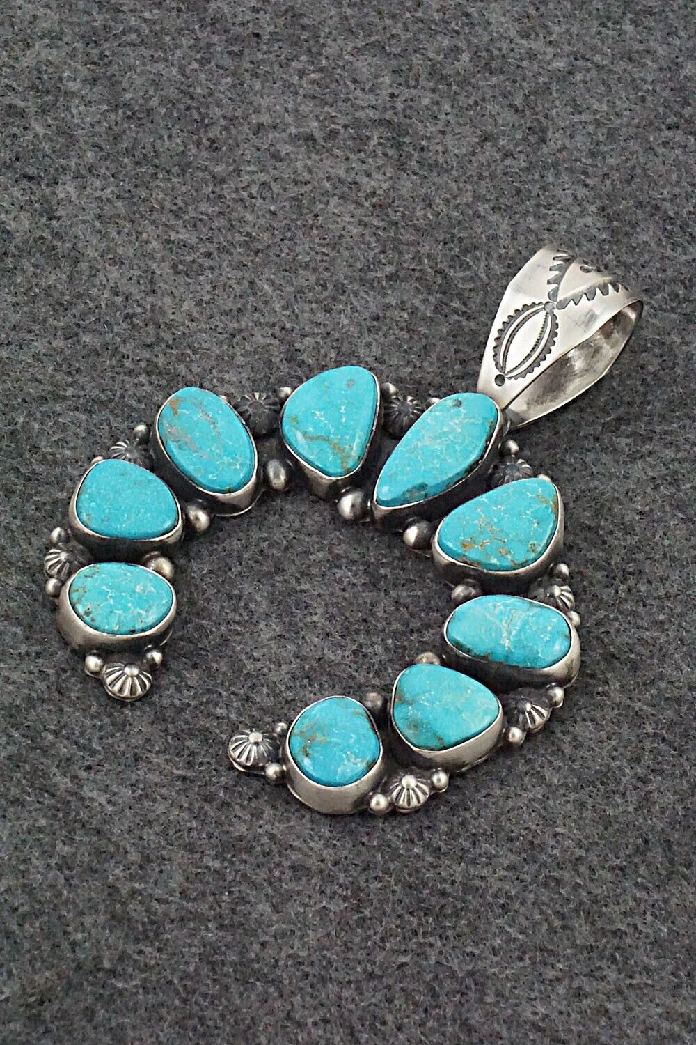 Turquoise & Sterling Silver Pendant - Kathleen Livingston