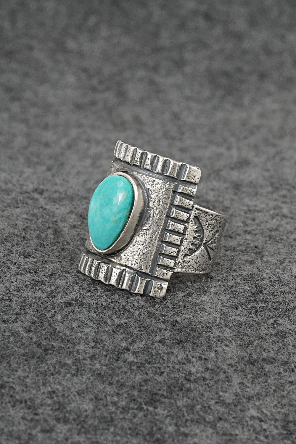 Turquoise & Sterling Silver Ring - Cody Noble - Size 12