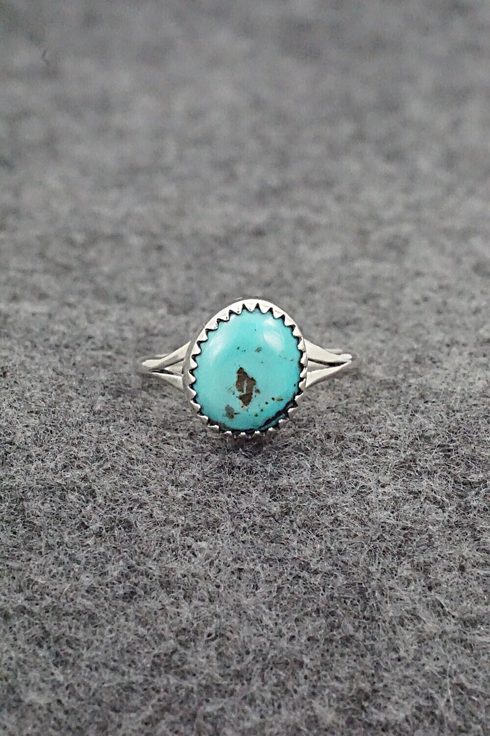 Turquoise & Sterling Silver Ring - Betty Hawthorne - Size 6.75