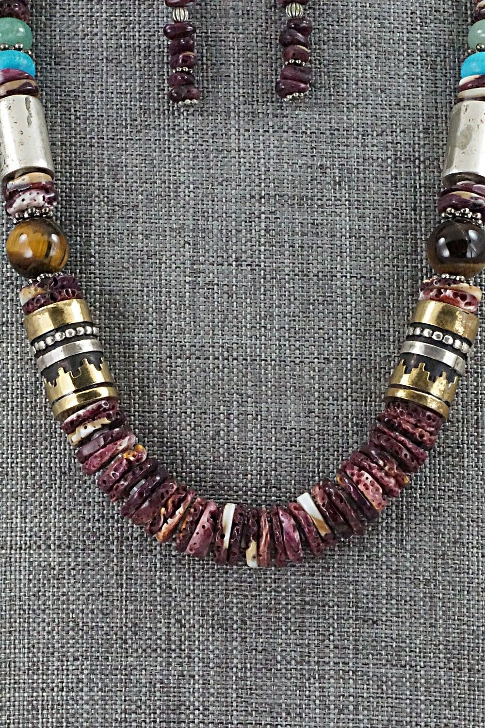 Multi-Stone and Sterling Silver Necklace Set - Tommy Singer