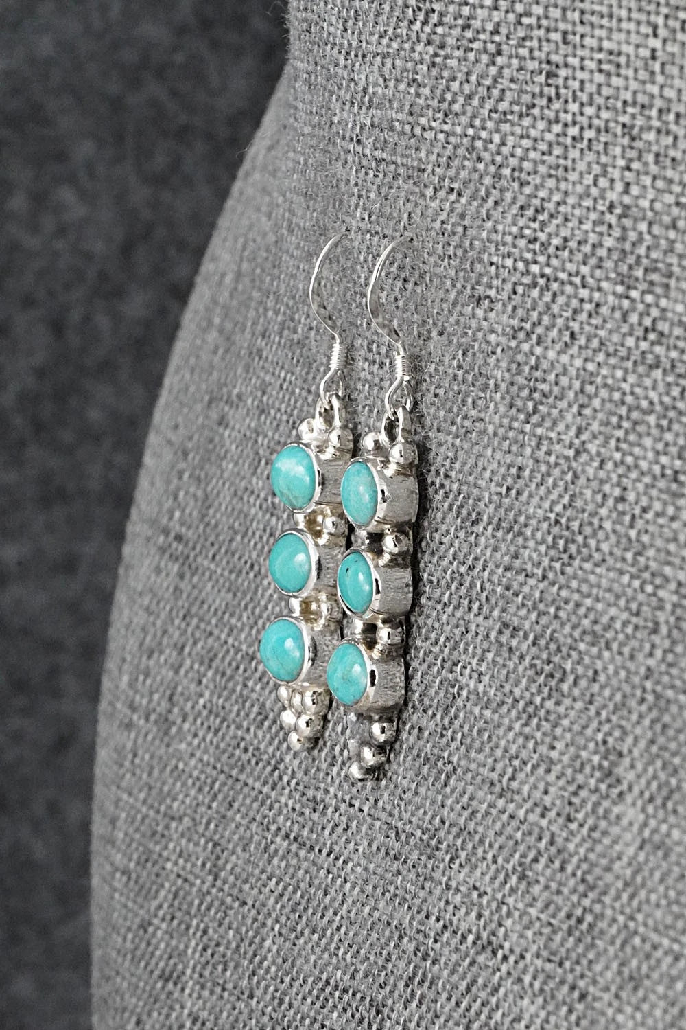Turquoise & Sterling Silver Earrings - Gary Shorty
