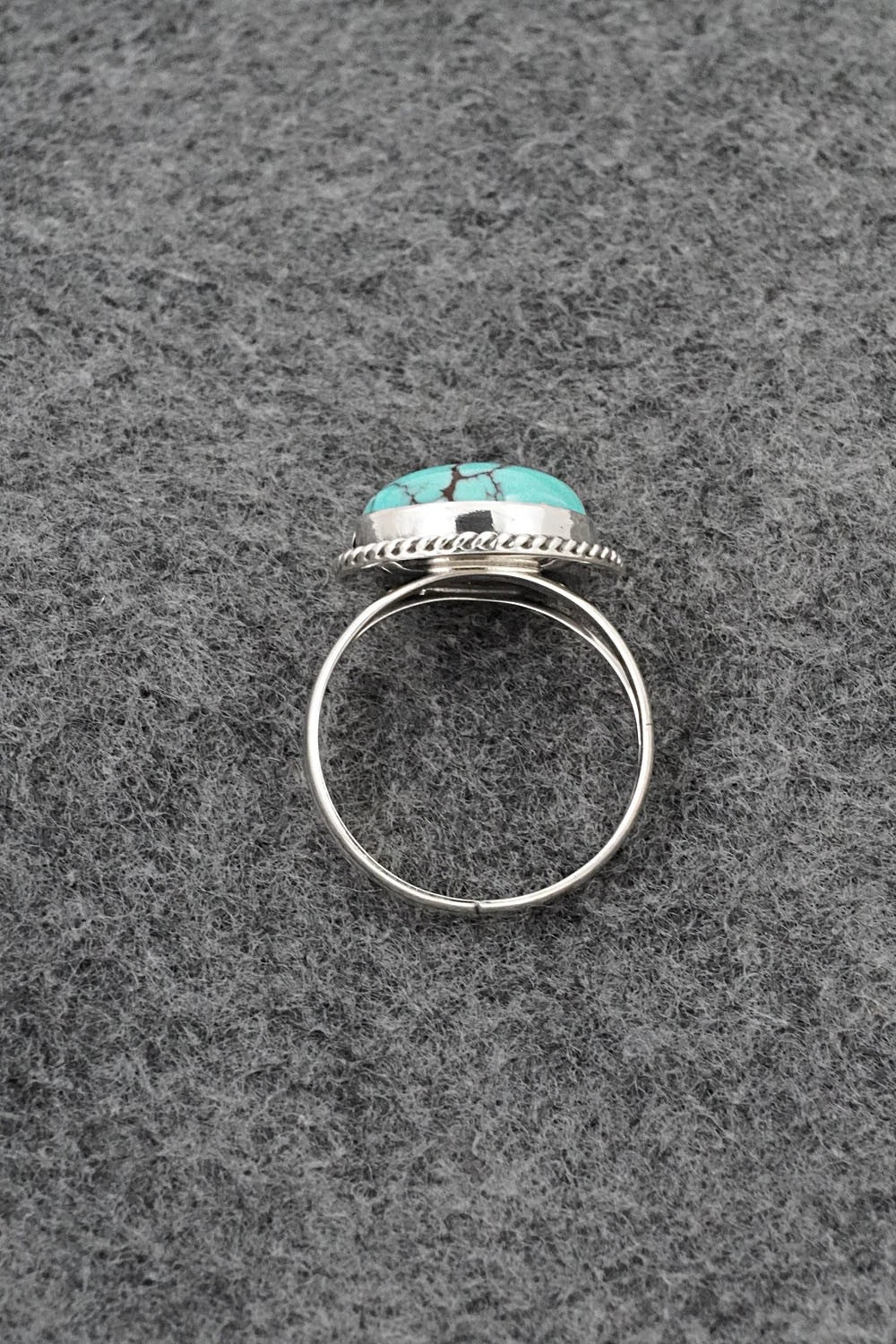 Turquoise & Sterling Silver Ring - Eugene Gruber - Size 9