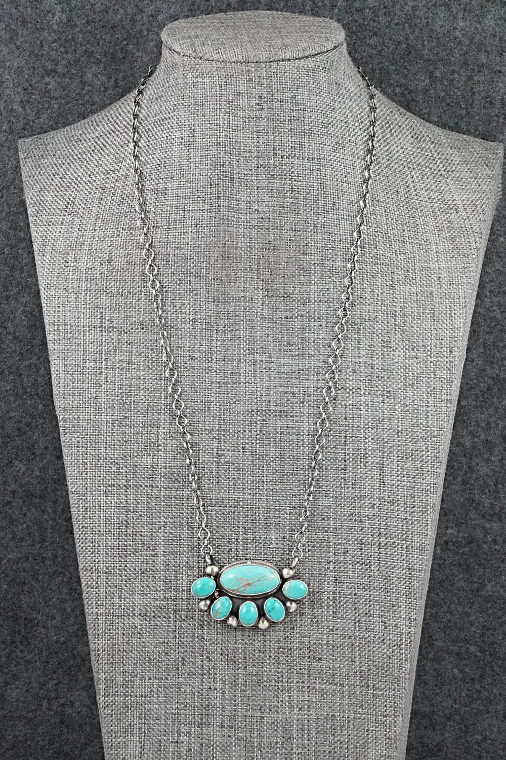 Turquoise & Sterling Silver Necklace - Kathleen Livingston