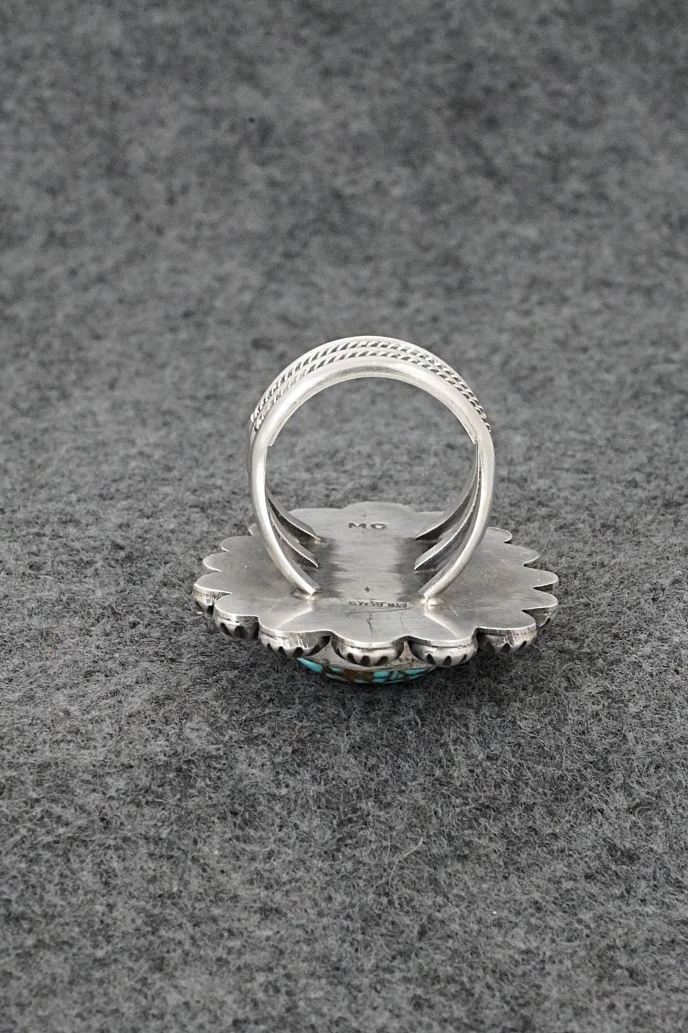 Turquoise & Sterling Silver Ring - Michael Calladitto - Size 9.5