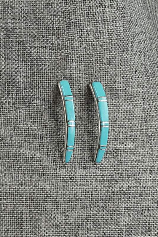 Turquoise & Sterling Silver Earrings - Terrance Panteah