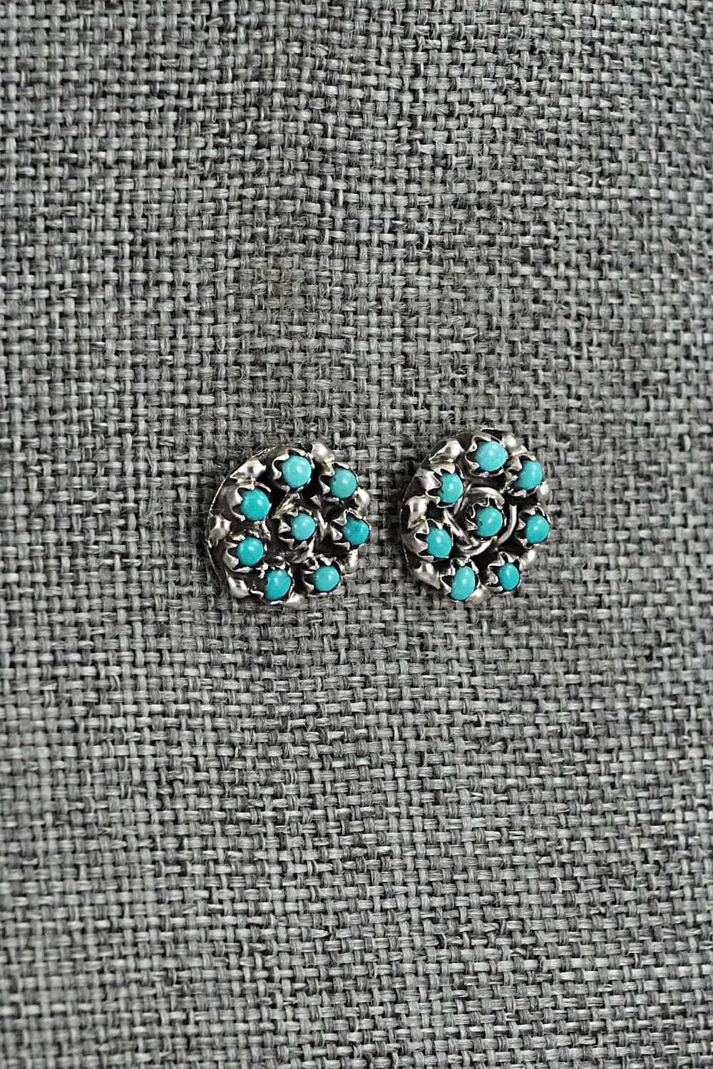 Turquoise & Sterling Silver Earrings - Randy Hooee
