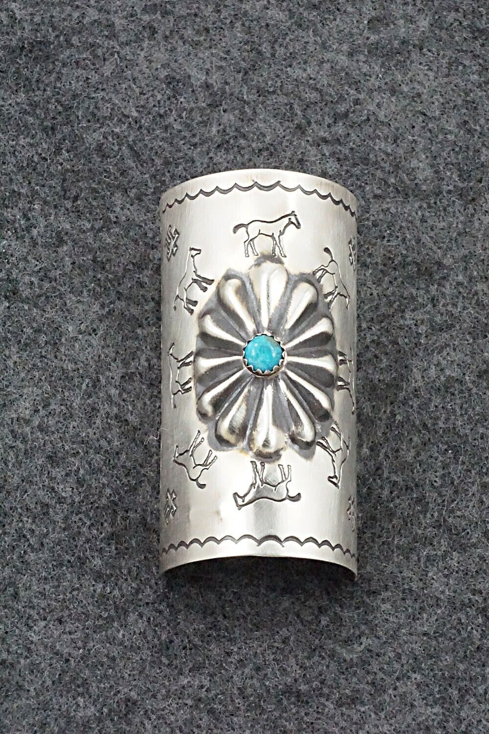 Turquoise & Sterling Silver Hair Pin - Arlene Soce