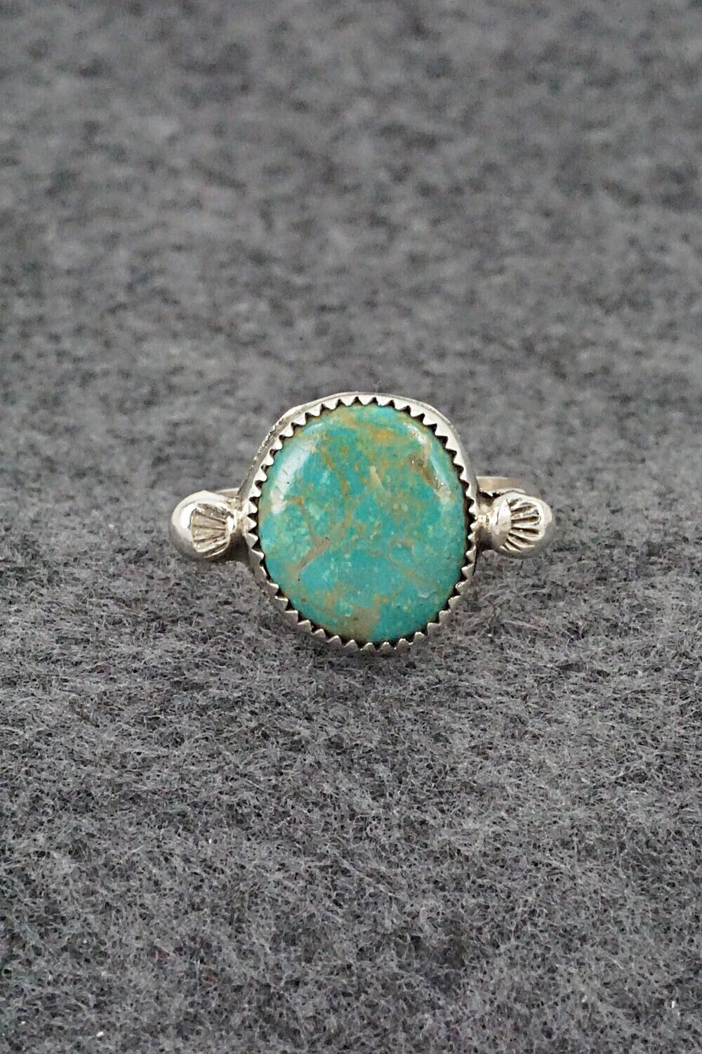 Turquoise & Sterling Silver Ring - Priscilla Reeder - Size 7.75