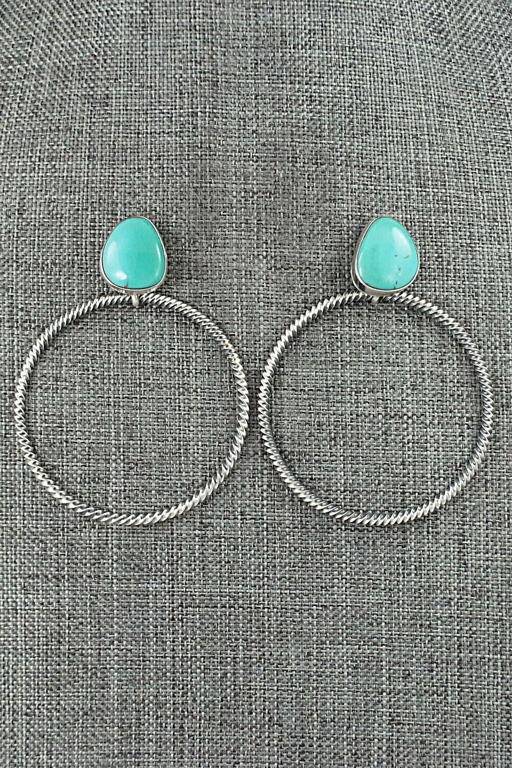 Turquoise & Sterling Silver Earrings - Verley Betone