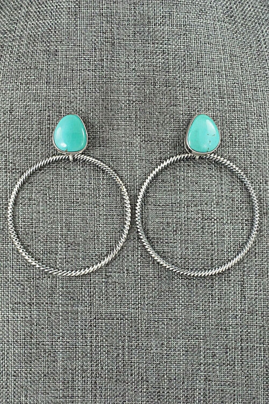 Turquoise & Sterling Silver Earrings - Verley Betone