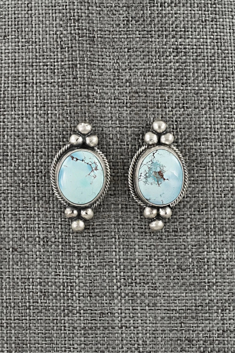 Turquoise & Sterling Silver Pendant and Earrings Set - Darrin Livingston