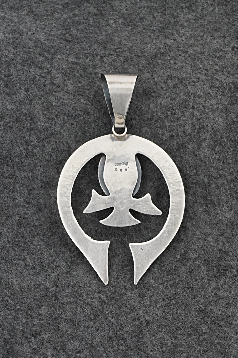 Turquoise & Sterling Silver Pendant - Eugene Gruber