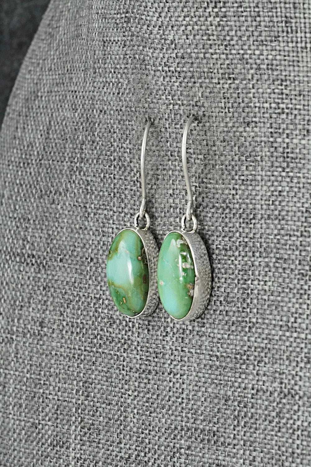 Turquoise & Sterling Silver Earrings - Eugene Gruber