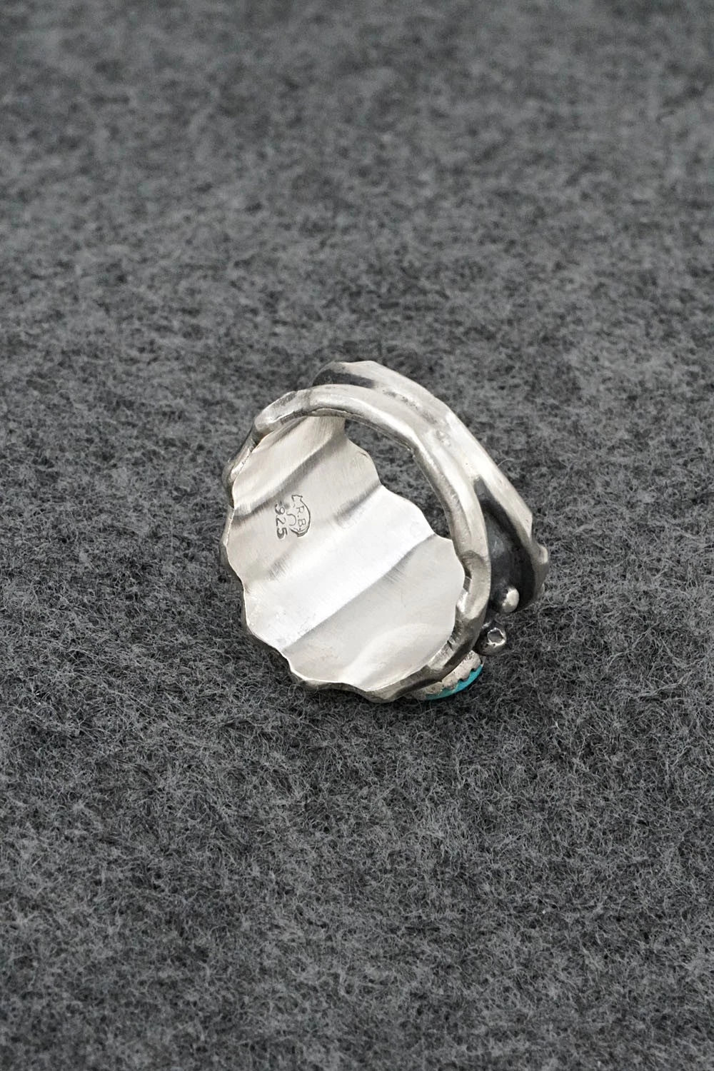 Turquoise & Sterling Silver Ring - Genevieve Francisco - Size 9.5